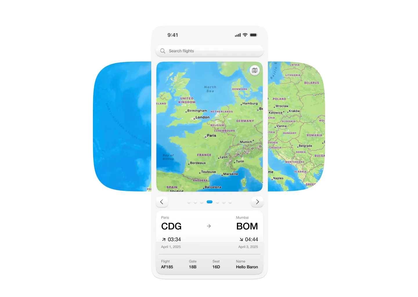 map_ui_skeumorphism_design_practice